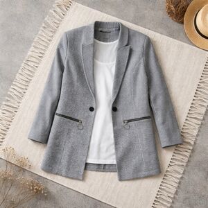 Source Unknown Classic Gray Blazer
